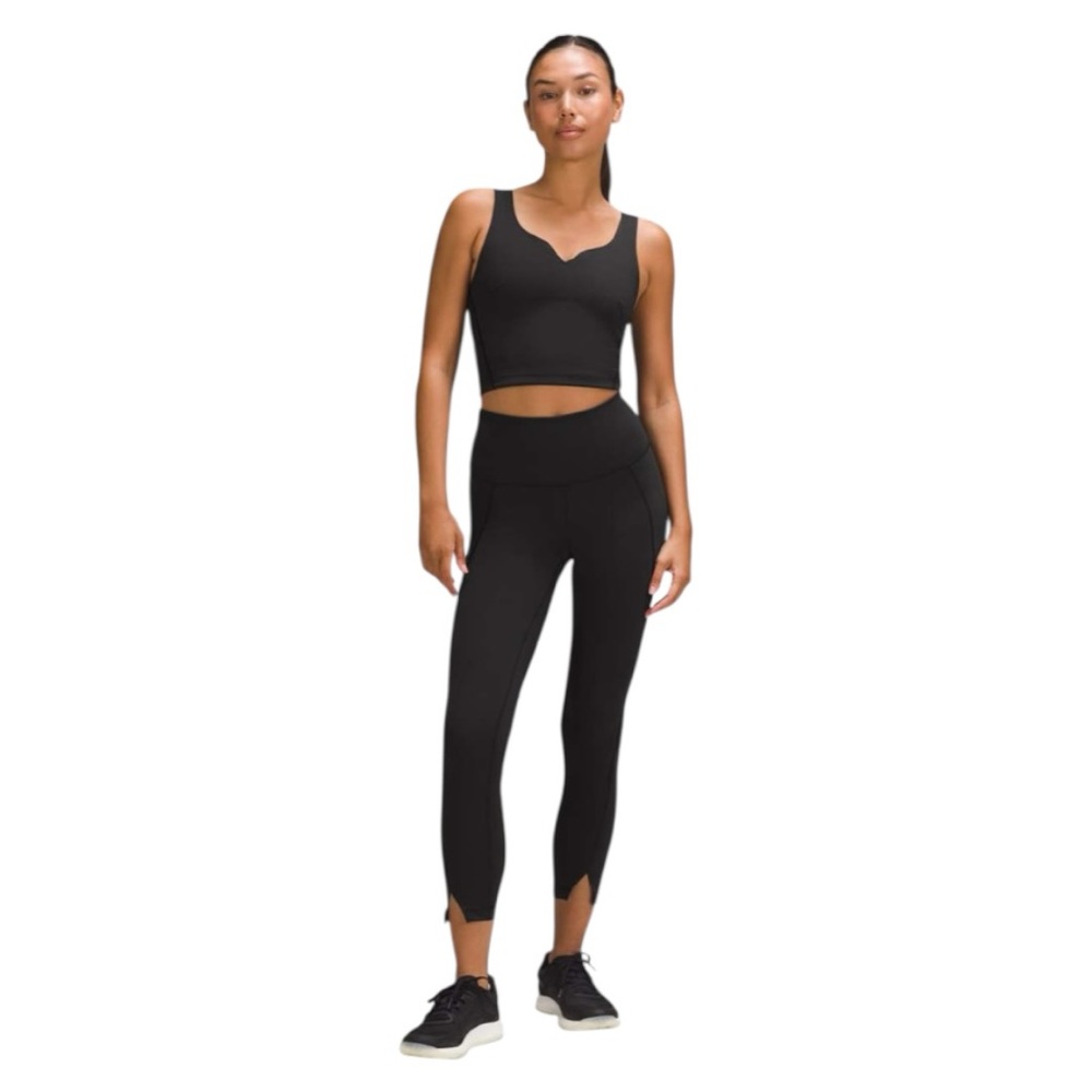 NWOT Women’s Lululemon Wunder Train High-Rise Tight 25" Size 8 Hem Slit in Black